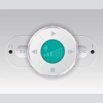 Simplistic car audio dashboard Stock Illustration