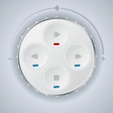 Simplistic car audio gauge Stock Illustration