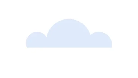 Simplistic cloud icon representing cloud computing, storage, or weather Stock Footage 304965492
