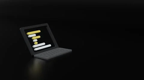 Simplistic Code On Minimalistic Device Black Stock Illustration