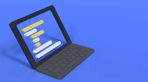 Simplistic Code On Minimalistic Device Blue Stock Illustration