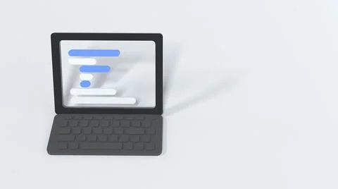 Simplistic Code On Minimalistic Device White Stock Illustration