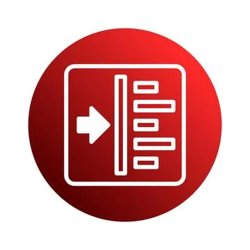 Simplistic data import icon for application interface demonstrating process.. Stock Illustration