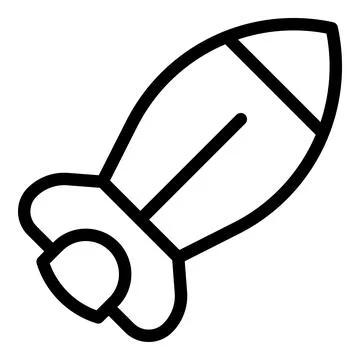 Simplistic flat design space rocket icon Stock Illustration