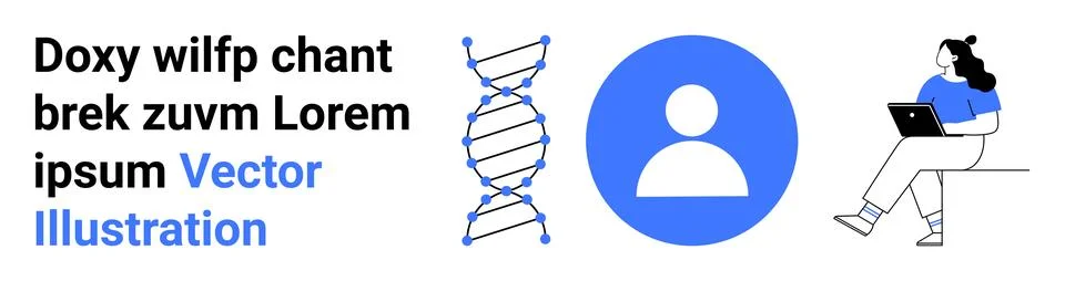 Simplistic Gene Sequencing and Technology Interface Concept Artwork イラスト素材