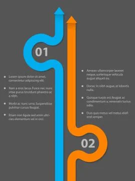 Simplistic infographic design with dark background Stock Illustration