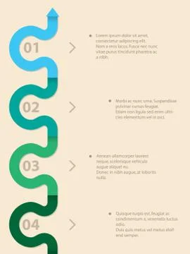 Simplistic infographic design with options and light background Stock Illustration