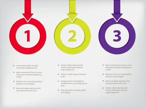 Simplistic infographic with numbered options Illustrazione stock