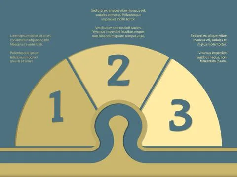 Simplistic infographic with numbers and options Stock Illustration