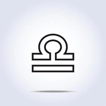 Simplistic libra zodiac star sign Stock Illustration