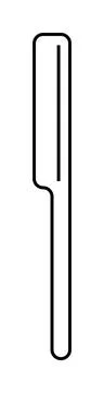 Simplistic Line Art of Tuning Fork in Minimalist Style Stock Illustration