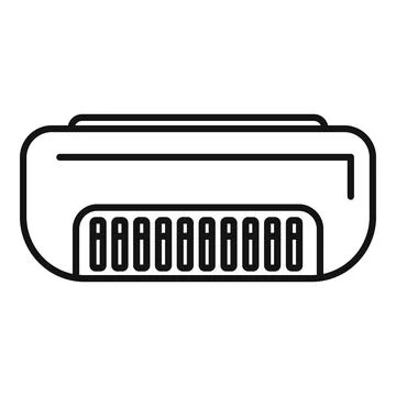 Simplistic line art of a usb port icon Stockillustratie