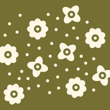 Simplistic lose tiny floral pattern Stock Illustration
