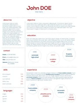 Simplistic modern cv curriculum vitae cv design Stock Illustration