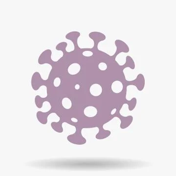 Simplistic Purple Coronavirus Icon Stock Illustration