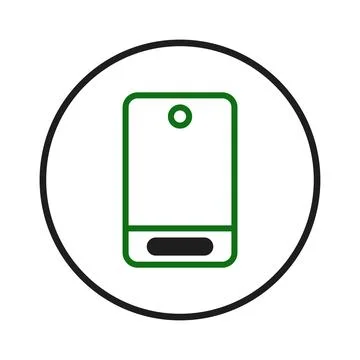 Simplistic stylized depiction of a modern mobile smartphone device interfac.. Stock Illustration