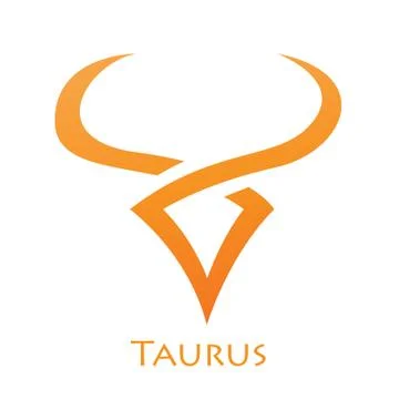 Simplistic Taurus Zodiac Star Sign Stock Illustration