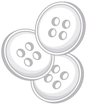 Simplistic Vector Illustration of Buttons Stock Illustration
