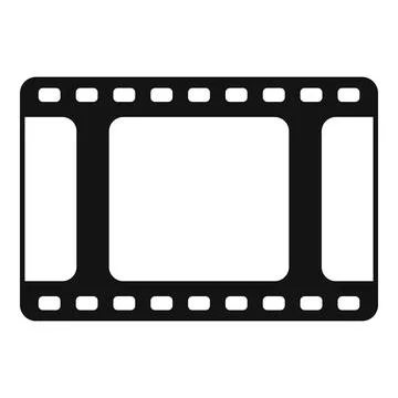 Simplistic vector illustration of a film strip on white background 스톡 일러스트