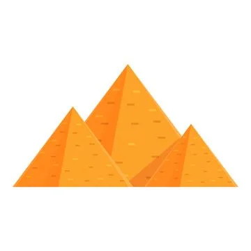 Simplistic vector illustration of orange pyramids Illustrazione stock