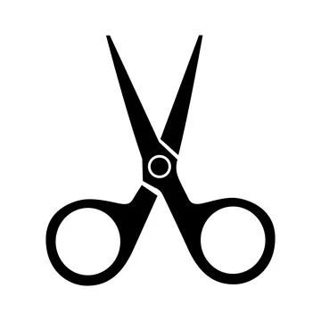 Simply Black Scissors Icon. Vector Illustration Stock Illustration