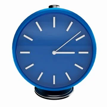 Simply blue clock Stock Illustration
