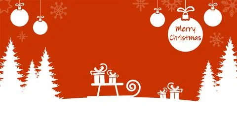 Simply christmas background with typical elements Stock Illustration