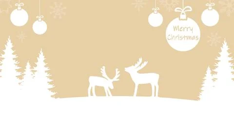 Simply christmas background with typical elements Stock Illustration