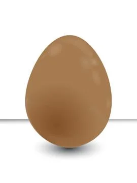 Simply Easter chocolate egg on white background 스톡 일러스트