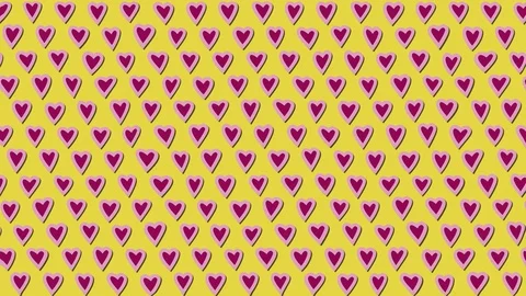 Simply Flat Animation With Moving Hearts Stock Footage 117657533