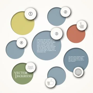 Simply infographic step by step template Illustrazione stock