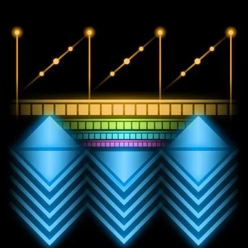 Simply neon light design. Stock Illustration