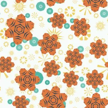 Simply Seamless circle abstract pattern Illustrazione stock