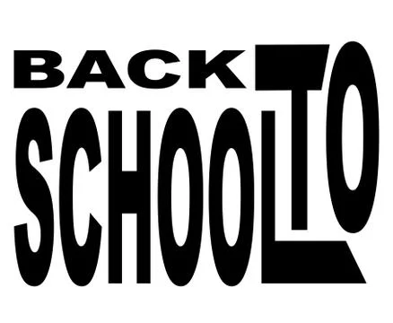 Simply text composition back to school Stock Illustration
