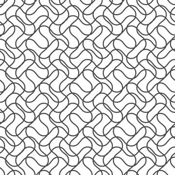 Simply Wave seamless pattern. Black and white endless wavy background. EPS 10 Illustrazione stock