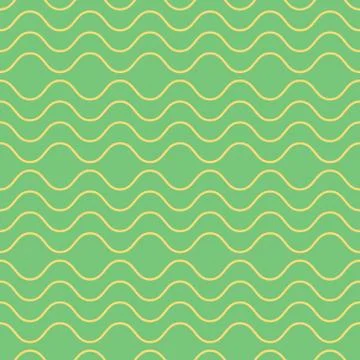 Simply Wave seamless pattern. Yellow and green endless wavy background. EPS 1 Stock Illustration