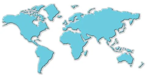 Simply world map Stock Illustration