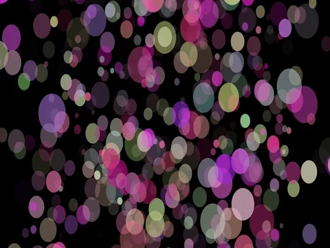 Simulated bokeh render. Colorful semi transparent circles of various sizes. Stock-Footage 78565935
