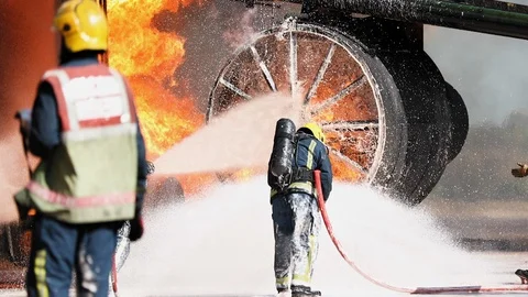 Simulated fire Stock Footage 129908951