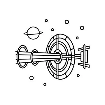 Simulated gravity, space icon. Simple line, outline vector elements of Stock Illustration
