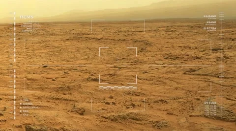 Simulated Mars surface rover camera footage – forward travel Stock Footage 49167653