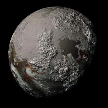 Simulated planet on black Stock Illustration