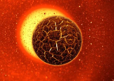 Simulated Planet explosion Stock Photos