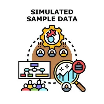 Simulated sample data for business analytics research Stock Illustration