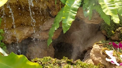 Simulated waterfall and smoke Stock Footage 276281659