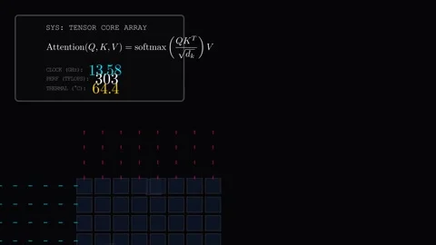 Simulates an Overclocked Tensor Core Stock Footage 335764370