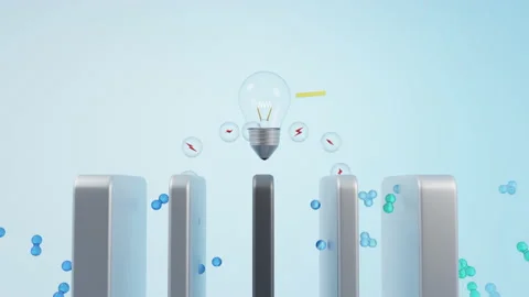 Simulating hydrogen as a source of clean, renewable electricity 스톡 동영상 238766548