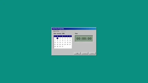 Simulating the Y2k Bug as a Digital Clock Rolls over from December 31 1999 .. Stock Footage 347348961