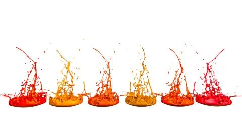 Simulation of 3d splashes of ink on a musical speaker that play music. beautiful Stock Illustration