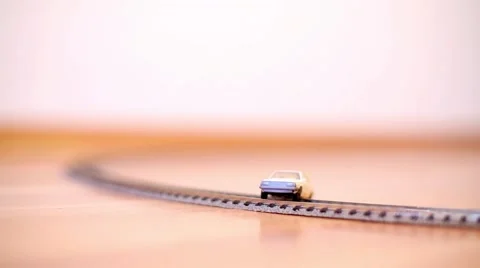 Simulation of an accident at railway involving train and car. Stock Footage 51875216